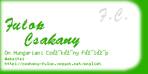 fulop csakany business card